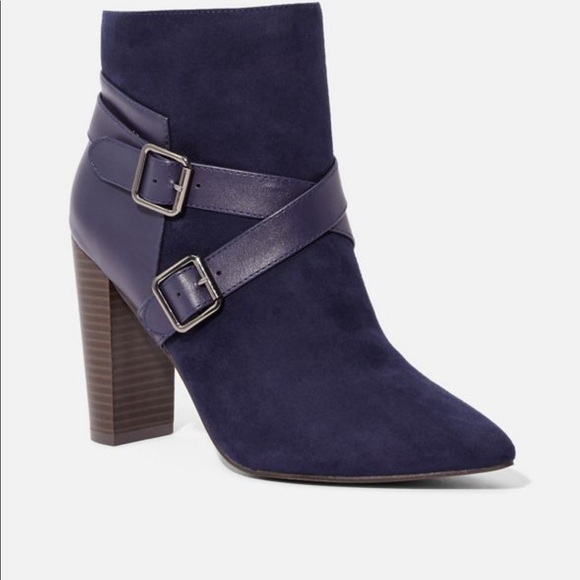Navy JustFab ankle boots - Picture 6 of 7